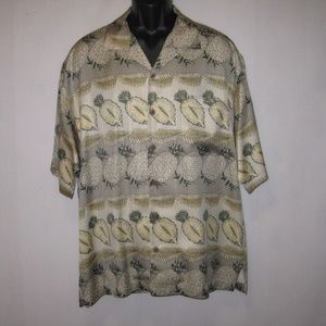 Tommy Bahama PINEAPPLE Silk Button Down Shirt Sz L
